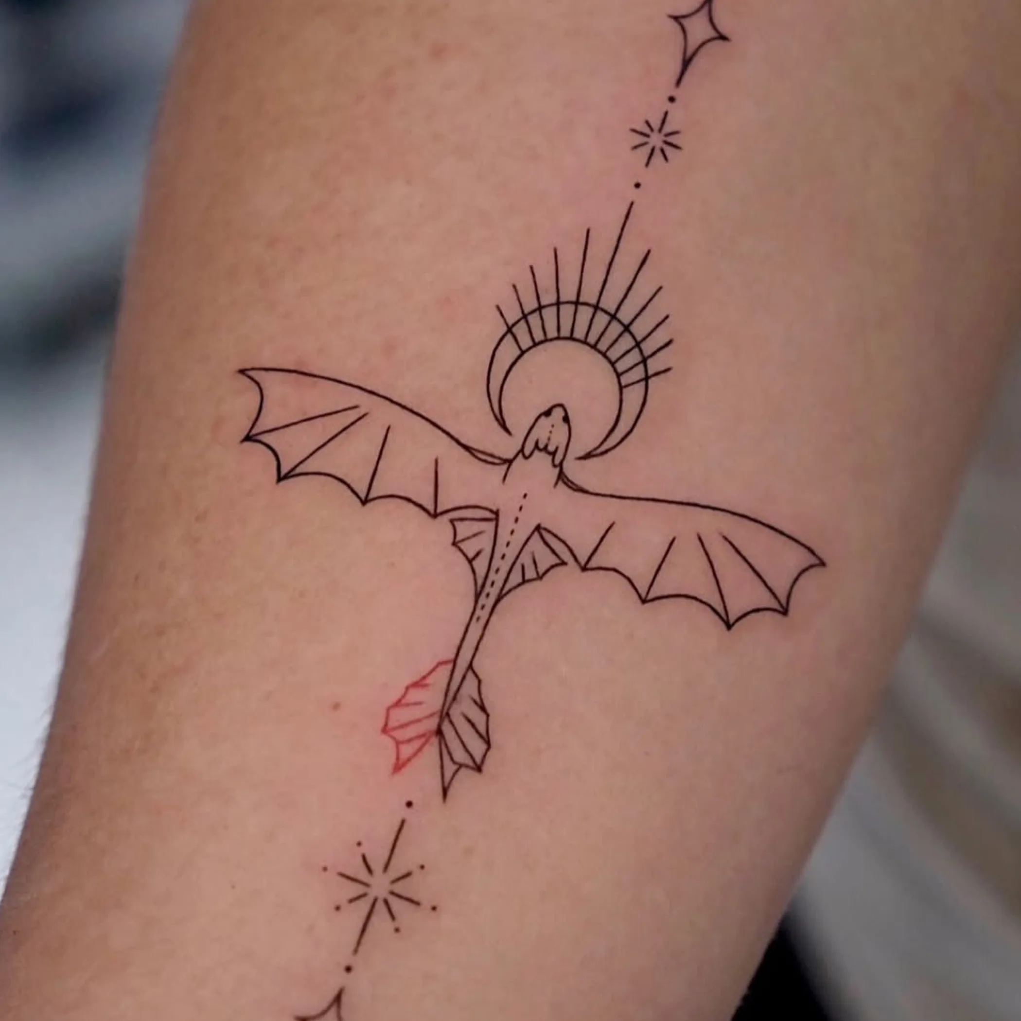 minimalist black ink tattoo design
